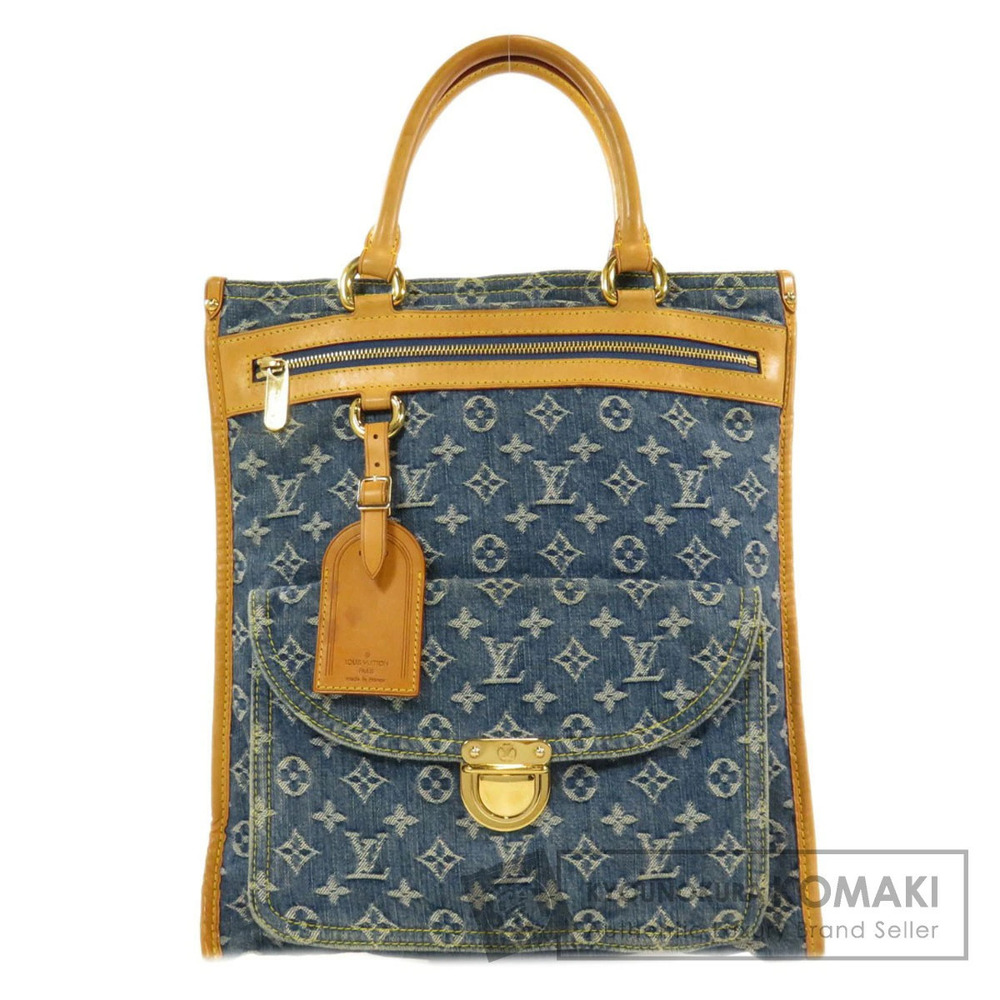 Louis Vuitton Flat Shopper Monogram Denim Tote Bag